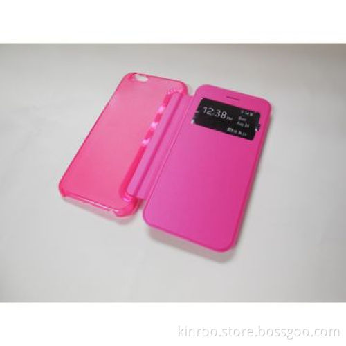 Slim case with transparent hard shell for iPhone 6 5.5"